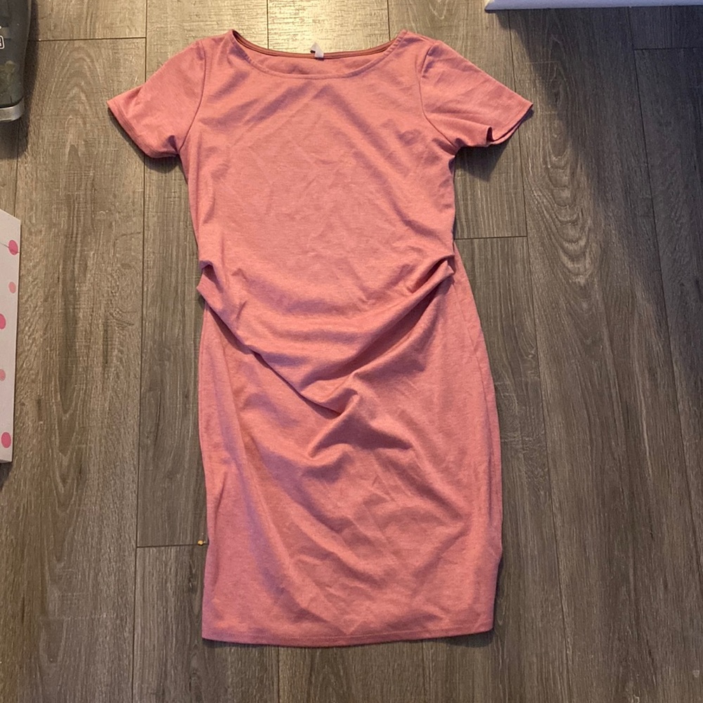 Pink maternity dress